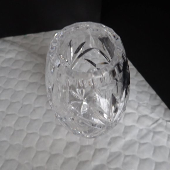 American Brilliant Cut Glass 6" Dimple Rim Vase - Picture 3 of 5